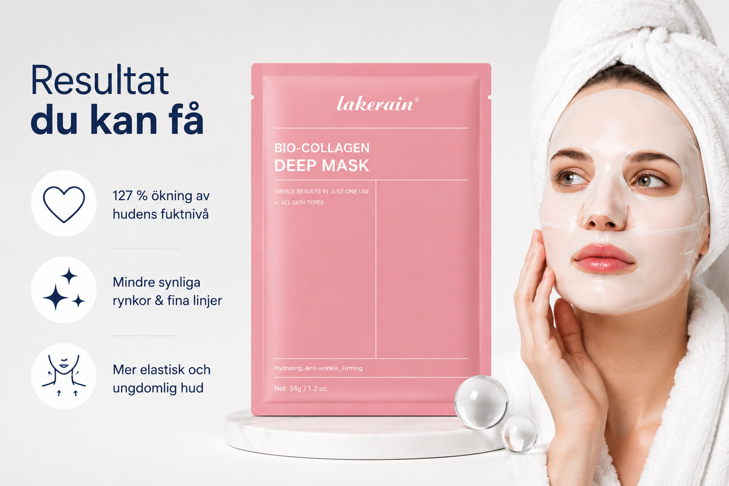 Djupt Återfuktande Bio-Kollagenmask