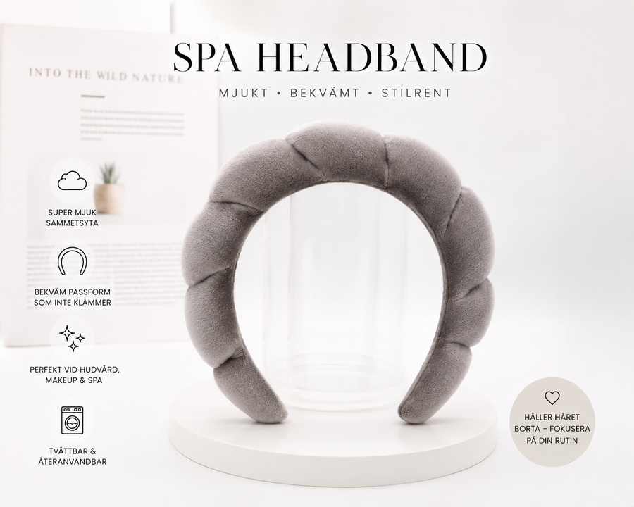 Spa Headband – Mjuk Smink- & Hudvårdsdiadem