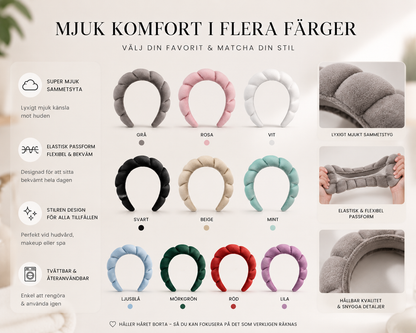 Spa Headband – Mjuk Smink- & Hudvårdsdiadem